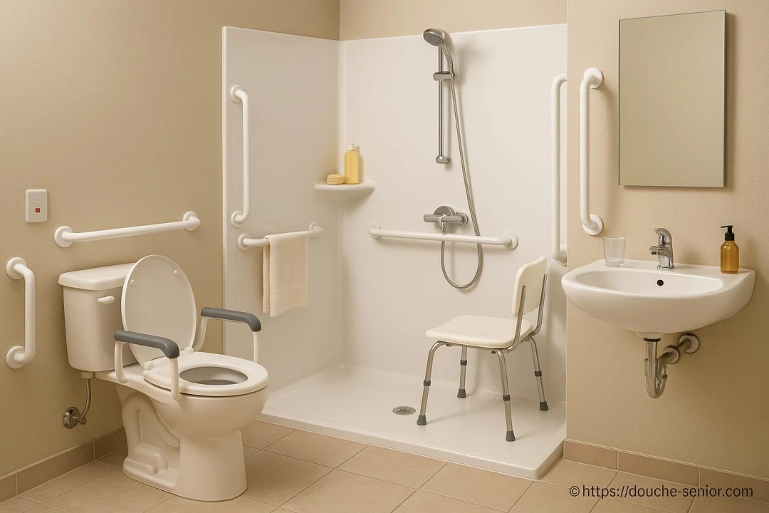 Sécurité et accessoires pour une salle de bain adaptés aux seniors