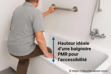 Hauteur idéale d’une baignoire PMR pour garantir une accessibilité optimale
