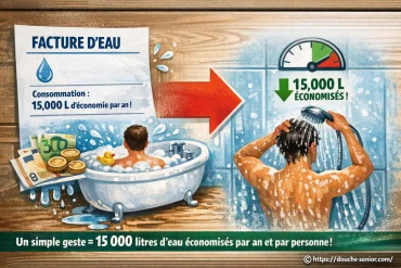 Facture d'eau : comment économiser 15 000 litres par an sous la douche