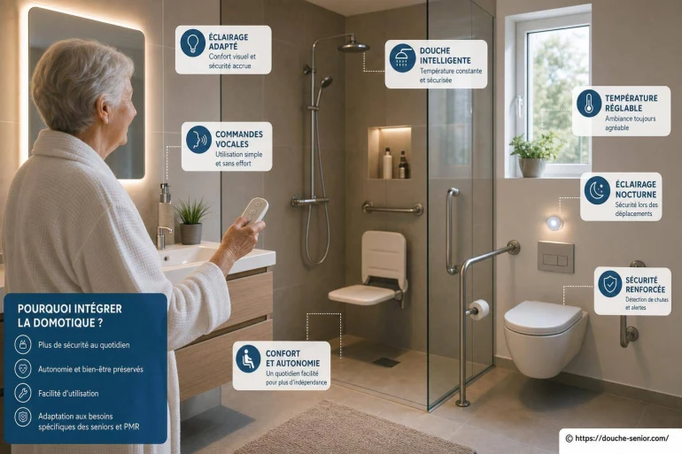 Pourquoi intégrer la domotique dans l’aménagement de la salle de bain pour seniors et PMR ?