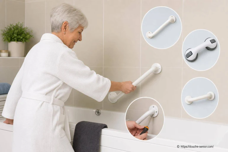 Barre d’appui pour baignoire senior : installation et choix