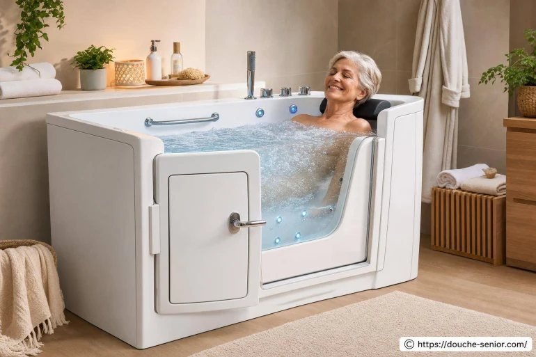 Baignoire balnéo à porte senior : bien-être et sécurité au quotidien