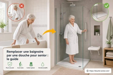Remplacer une baignoire par une douche pour senior : le guide