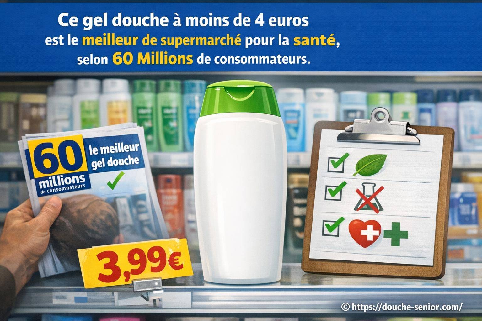 Le meilleur gel douche à moins de 4 euros selon 60 millions de consommateurs