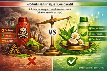 Comparatif des gels douche sans substances toxiques en 2026