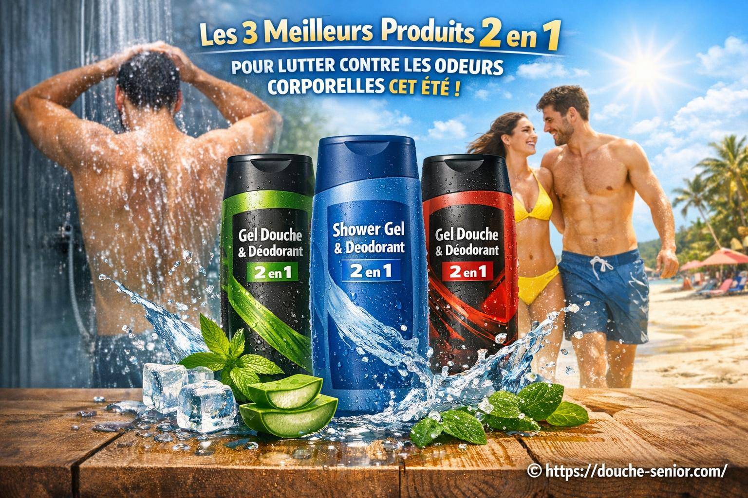 Gel douche déodorant : top 3 des produits 2 en 1 pour lutter contre les odeurs cet été