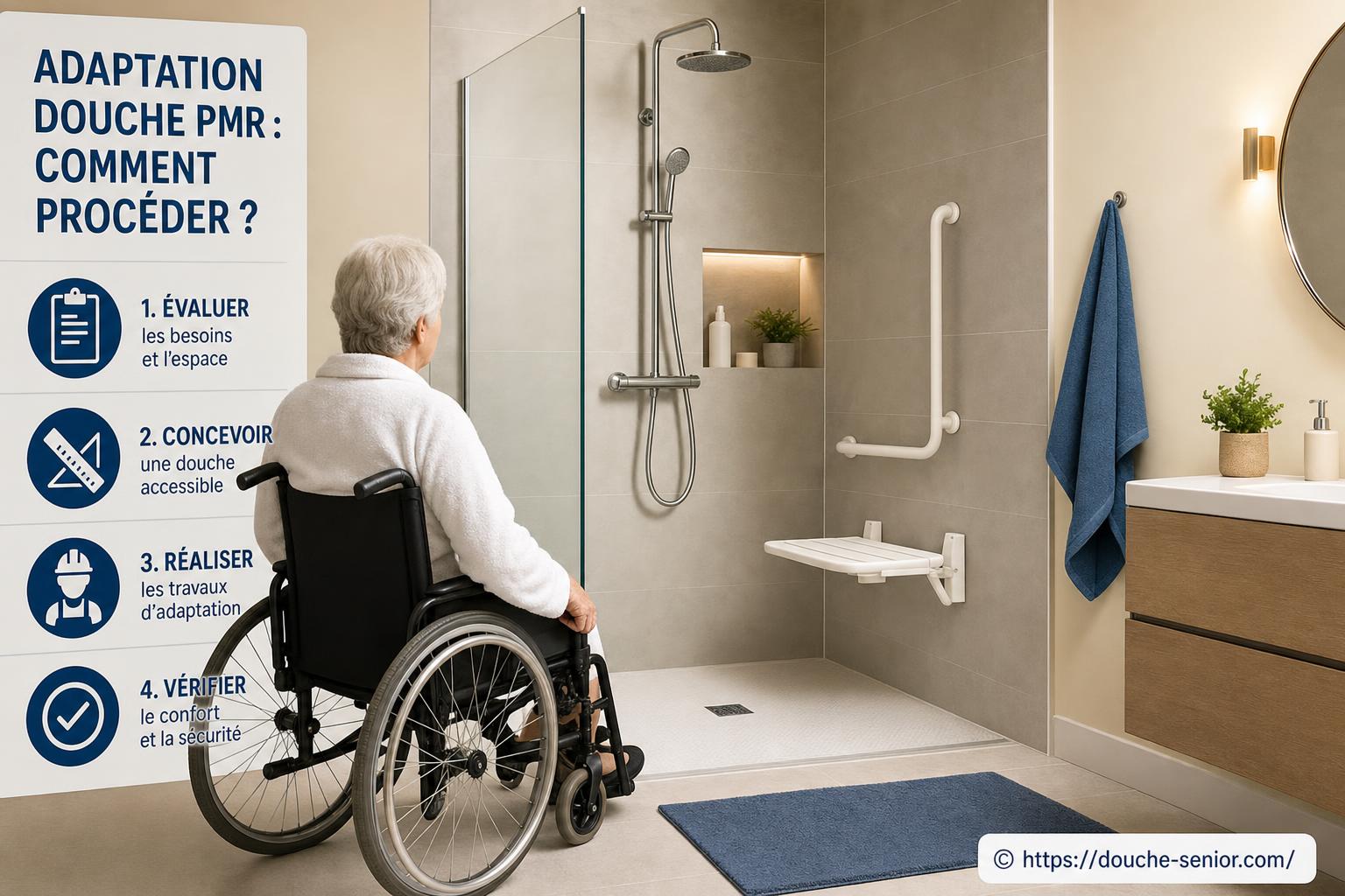 Adaptation douche PMR : comment procéder pour une salle de bain accessible