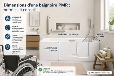 Dimensions d’une baignoire PMR : quelles normes respecter et quels conseils suivre