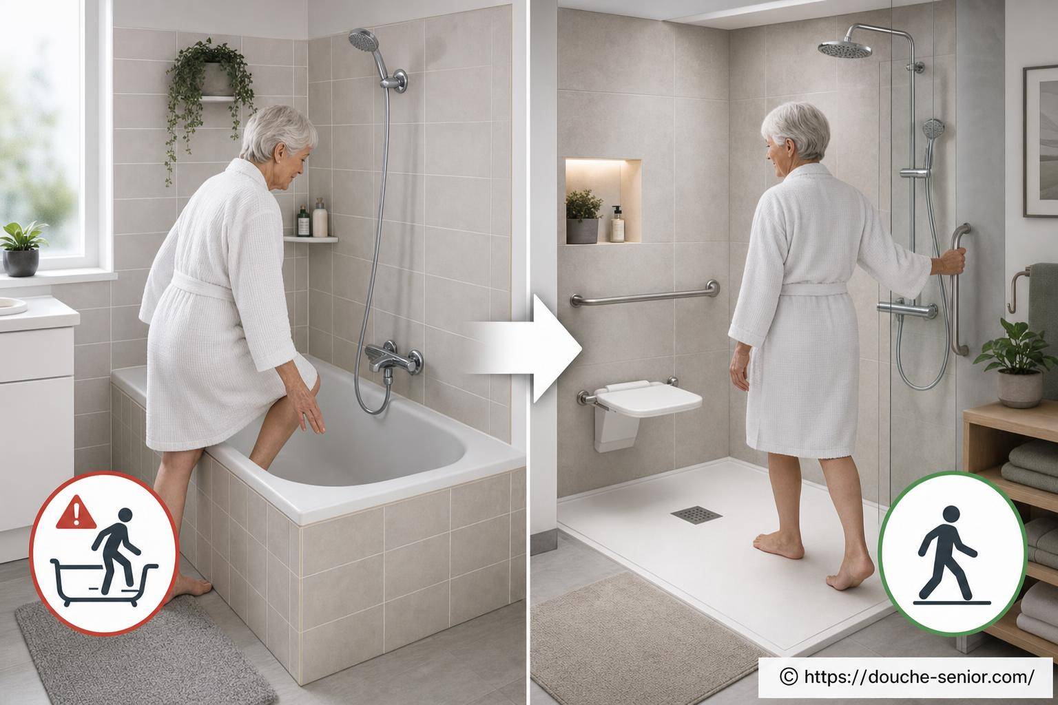 Comment transformer une baignoire en douche pour senior en toute sécurité ?