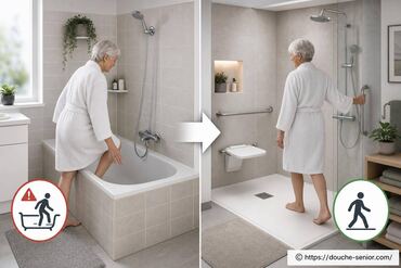 Comment transformer une baignoire en douche pour senior en toute sécurité ?